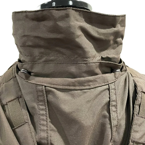 Lands' End Rain Jacket | Removable Hood | Brown - Picture 7 of 11